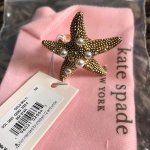 Kate Spade Starfish Ring With Dust Bag NWT